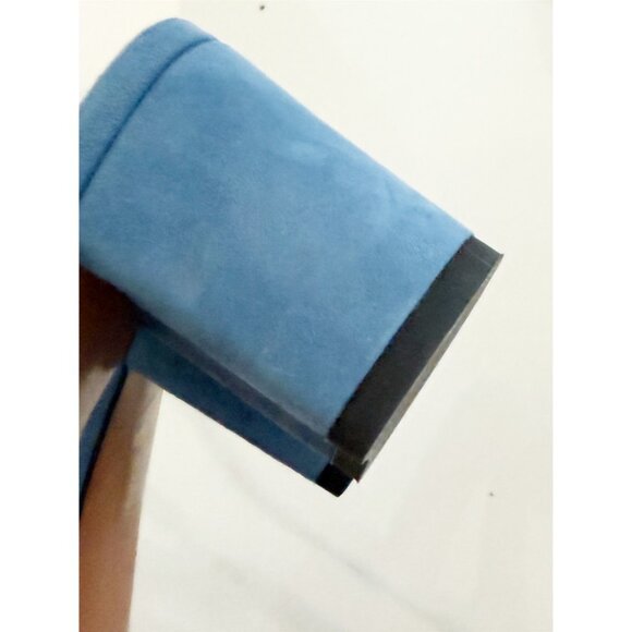 Alaia Blue Laser-Cut Suede Mules Sandals 6.5 - Picture 6 of 10